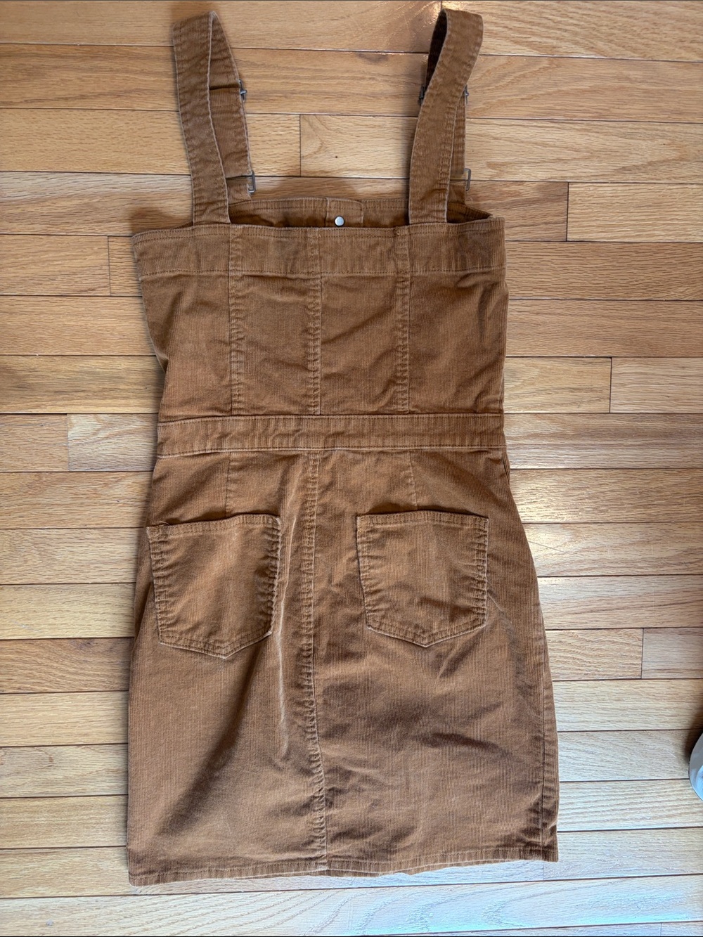GAP Brown Button-Front Apron Dress with Adjustable Straps - Picture 6 of 7
